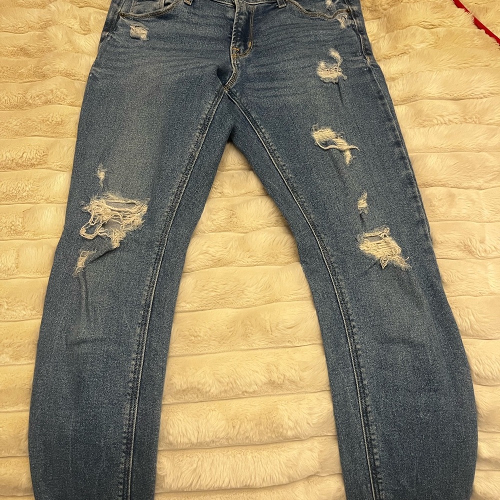 Old Navy Women's Skinny Jeans - Distressed Blue